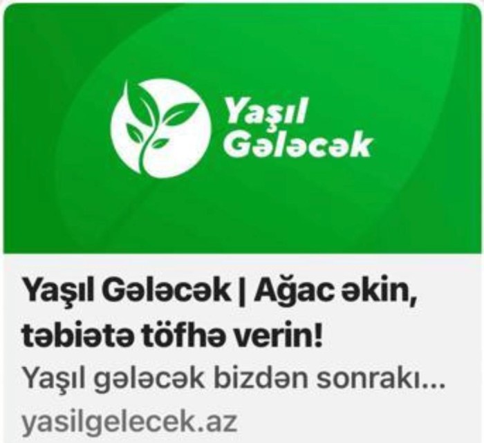 ""Yaşıl gələcək" platforması vasitəsilə hər kəs ağac əkməklə təbiətə töhfə verə bilər" - FOTOLAR